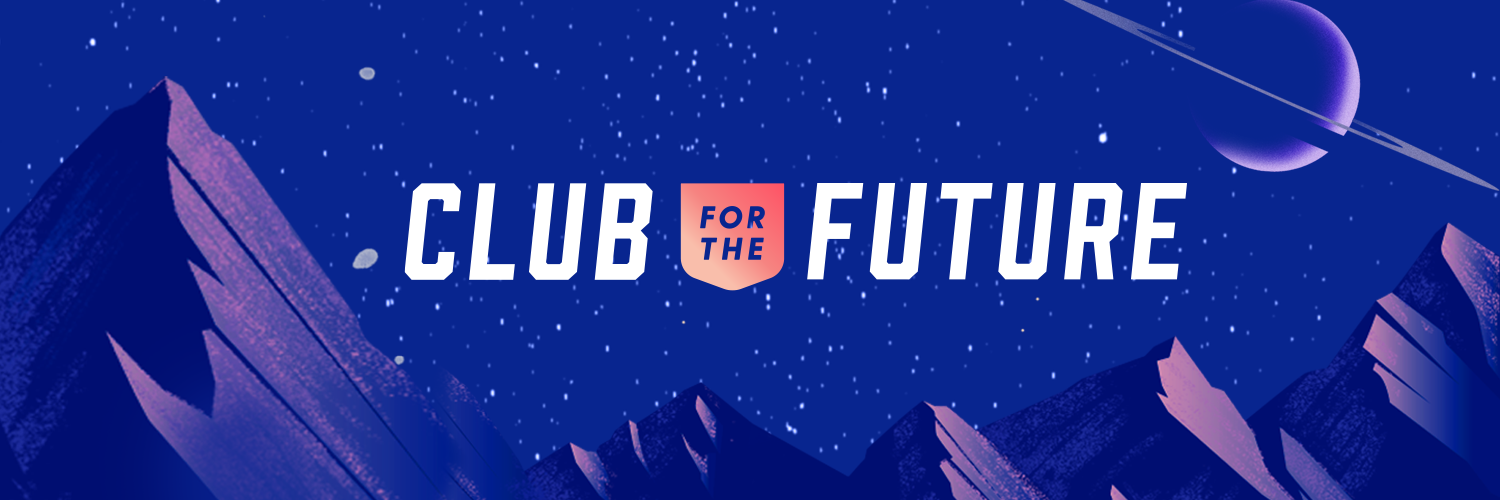 Club for the Future logo against a starry sky